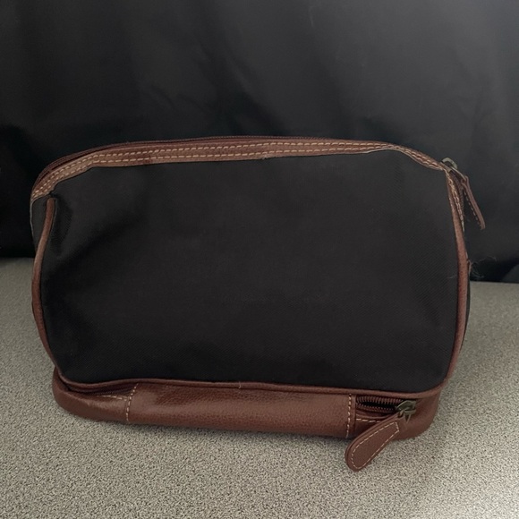 Ralph Lauren Black & Brown Canvas Cosmetic Bag - Picture 2 of 11